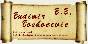 Budimir Boškoćević vizit kartica